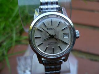 Ladies Vintage Stainless Steel Tissot Seastar Automatic Wrist Watch With Date 2