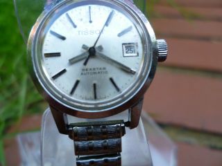 Ladies Vintage Stainless Steel Tissot Seastar Automatic Wrist Watch With Date 3