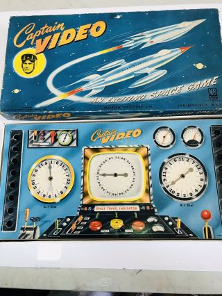 Vintage Milton Bradley 1952 Captain Video Board Game