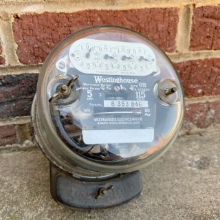 Vintage Westinghouse Ob Watthour Power Meter Industrial 5 Amp 115 Volts