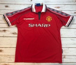 1996 Vintage Umbro Manchester United David Beckham Jersey Sz Medium