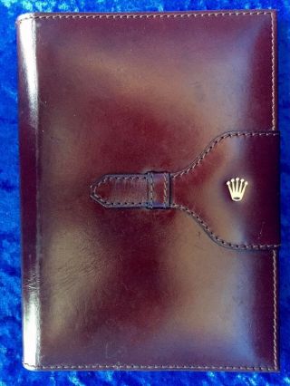 Rolex Vintage Leather Notepad Model - 71.  06.  04 (approx.  8 " X6 ")