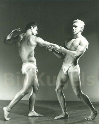 1940 Vintage Spartan Male Nude Duo Bob Rome Classic Bodybuilders Beefcake