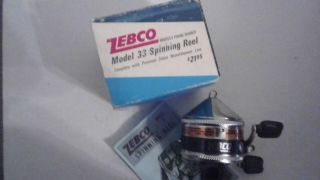Vintage Made In Usa Zebco 33 Closed - Face Spincasting Reel W/line & Paperwork