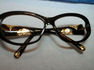 Vintage LOUIS VUITTON Z032W sunglass/eyeglass frame sparkle brown and gold 5