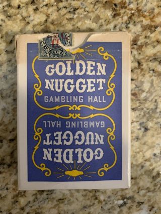 Rare Vintage Tax Stamp Purple Deck Golden Nugget Las Vegas Casino Playing Cards