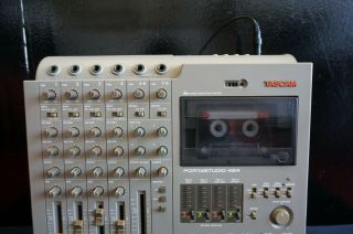 Tascam Portastudio 424 Vintage 4 Track Cassette Tape Recorder Multitrack Mixer 2
