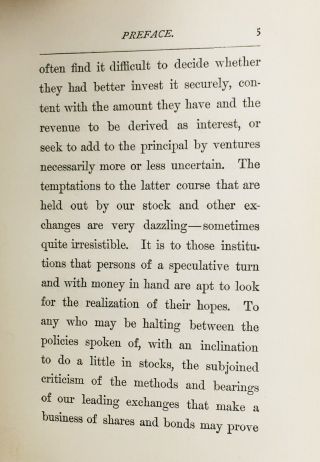 1888 The Art of Investing John Hume 1st Ed.  Wall Street Stock Market Rare 6