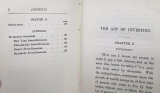 1888 The Art of Investing John Hume 1st Ed.  Wall Street Stock Market Rare 8