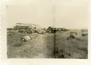 Org Wwii Photo: German Aircraft Scrapyard,  Bf - 109’s And Jet Engines