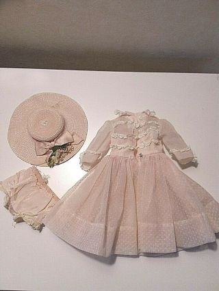 Lovely Vintage Alexander Elise Dress,  Soft Pink With Elise Pink Hat