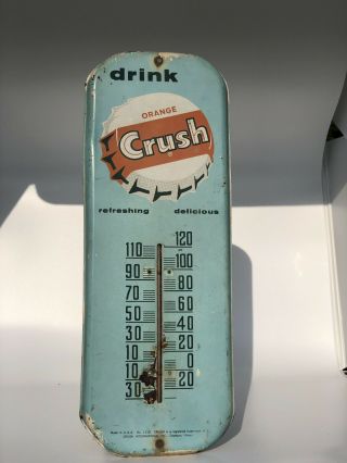 Vintage 1950 ' s Orange Crush Soda Pop Gas Station 16 