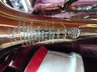 Vintage Antoine Courtois Brevete Trumpet Brass Paris France Case Accessories 3