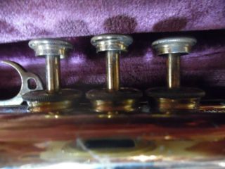 Vintage Antoine Courtois Brevete Trumpet Brass Paris France Case Accessories 4