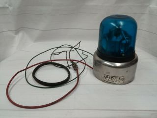 Vintage Deputy Police Light Flashing Beacon Blue Federal Fire Dc 12 Volt