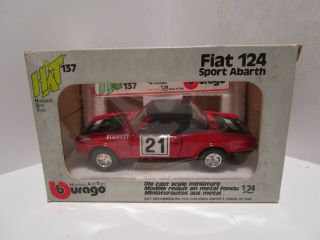 Vintage - 1/24 Bburago Burago - Fiat 124 Sport Abarth - 137 - Box - Italy