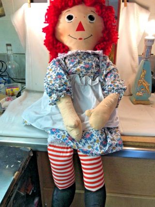 Vintage Knickerbocker Raggedy Ann 35” Doll & Box 2