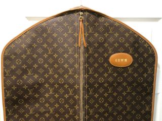 Authentic Vintage Louis Vuitton Brown Monogram Print Coated Canvas Garment Cover 3