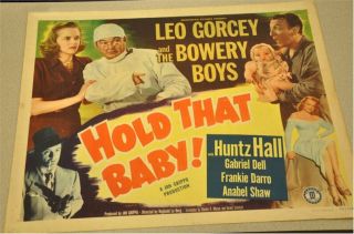 Bowery Boys Vintage Movie Poster Hold That Baby 1949