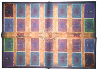 Rare 1999 Japanese Official Yu - Gi - Oh 2 - Player Cloth Playmat Duel Field