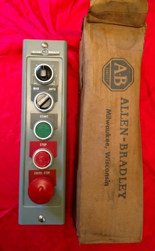 Allen Bradley Pendant Style Push Button Motor Control Nos Vtg 800h 5hw 20129