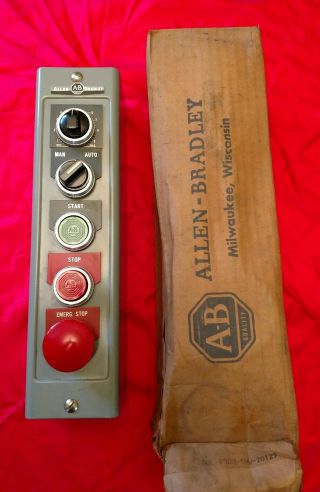 Allen Bradley Pendant Style Push Button Motor Control NOS Vtg 800H 5HW 20129 4