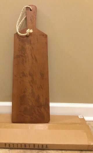 Pottery Barn Vintage Wood Cheese Board Long Brown