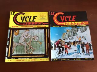 Le Cycle Magazines - 1971 - 7 Vintage Cycling Magazines