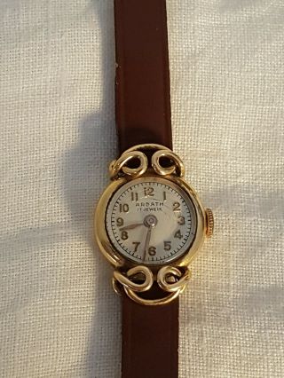 Vintage Antique 750/ 18ct Yellow Gold Ladies Wrist Watch Ardath 17 J