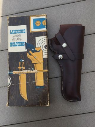 Vintage Lawrence Leather Holster And Box Smith & Wesson N Frame Colt Serv 6”