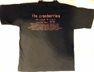 The Cranberries Shirt - EUROPEAN Concert ‘94 “No Need To Argue” Tour 5