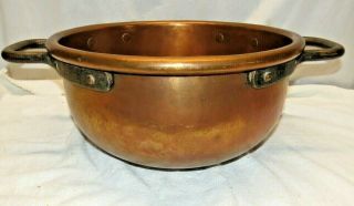 Large Antique Copper Candy Kettle Bowl Cauldron Confectionner 