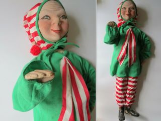 Vintage Store Display Elf 40 " Parts Repair Hamberger Style Animated Mechanical