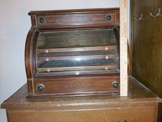 Antique sewing spool display case for sewing,  quilting,  crafting 5