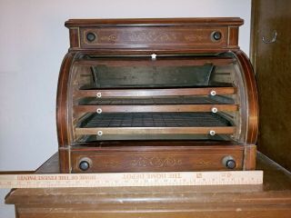 Antique sewing spool display case for sewing,  quilting,  crafting 7