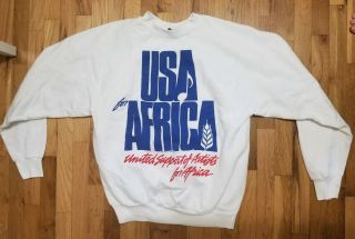 Vintage Usa For Africa We Are The World Sweatshirt 1985