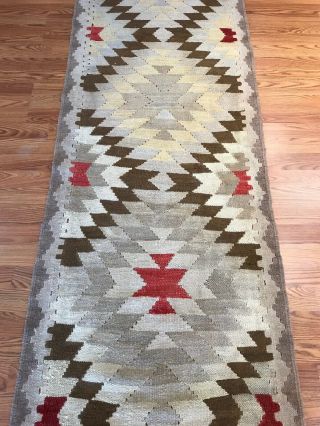 Vintage Tribal Veg dye Hand - Made Kilim Area Rug 2.  6x10 RUNNER— - 3