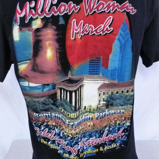 VTG 1997 Million Woman March Rap Tee T Shirt Double Sided 2pac Malcom X 90s XXL 6