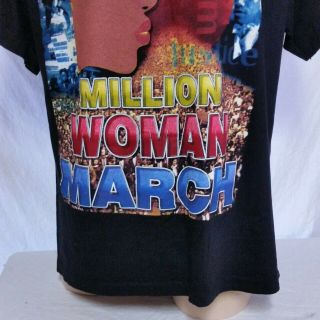 VTG 1997 Million Woman March Rap Tee T Shirt Double Sided 2pac Malcom X 90s XXL 8