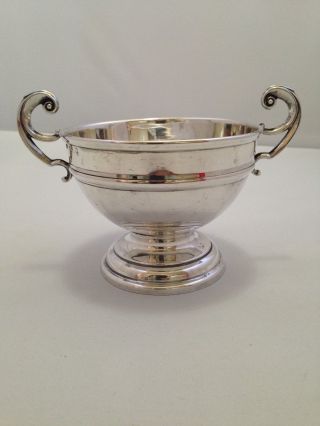 Edwardian Sterling Silver Two Handled Sugar Bowl - William Sparrow 1907 - 188g