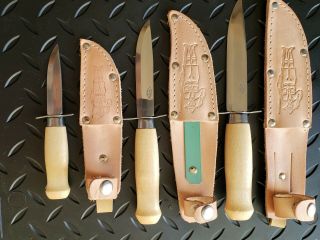 E.  Jonsson Mora knives Set Sweden Scouting knives (Lrg. ,  Mid. ,  Sml. ) Rare NOS 4