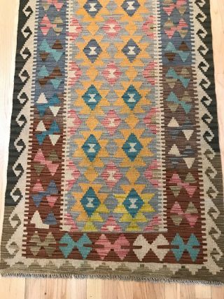 Vintage Tribal Veg dye Hand - Made Kilim Area Rug 2.  10x8.  4 RUNNER—WHOLESALE 52 8