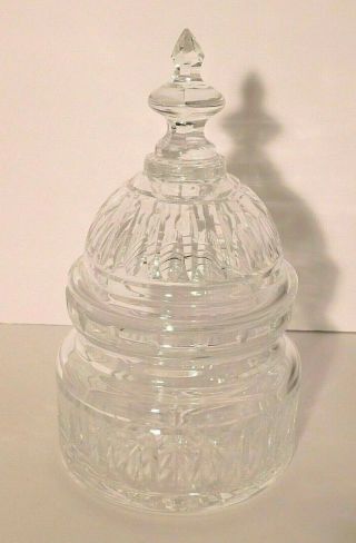 Vtg.  Waterford Crystal Capitol Dome Cookie Biscuit Candy Jar Ireland
