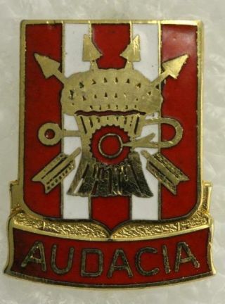 Vintage Us Military Dui Pin 4th Artillery Audacia By Daring Deeds Ns Meyer Inc