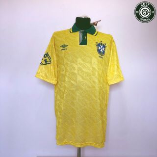 Brazil Brasil Vintage Umbro Home Football Shirt Jersey 1992/94 (xl) Bnwt Cbf