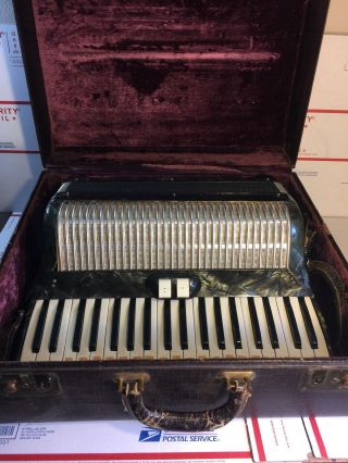Vintage Accordion W/ Case Made In Italy