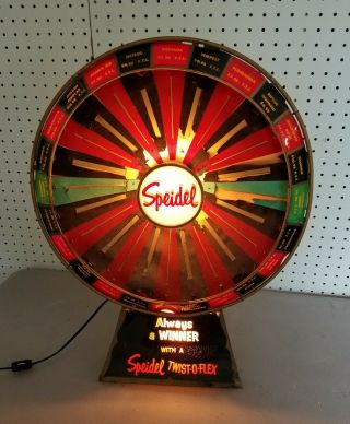 Vintage Speidel Roulette Advertising Lighted Sign Watches & Watch Bands