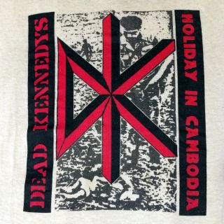 Vintage 80 ' s Dead Kennedys Holiday in Cambodia T - shirt 2