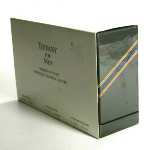 Vintage Tiffany For Men 3 Pc Gift Set 1.  7 oz Cologne Spray 1.  0 oz Gel & Balm 10