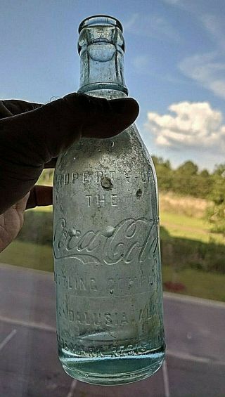 Vintage Andalusia,  Alabama Straight Sided Coca Cola Ring Neck Soda Bottle - Slug